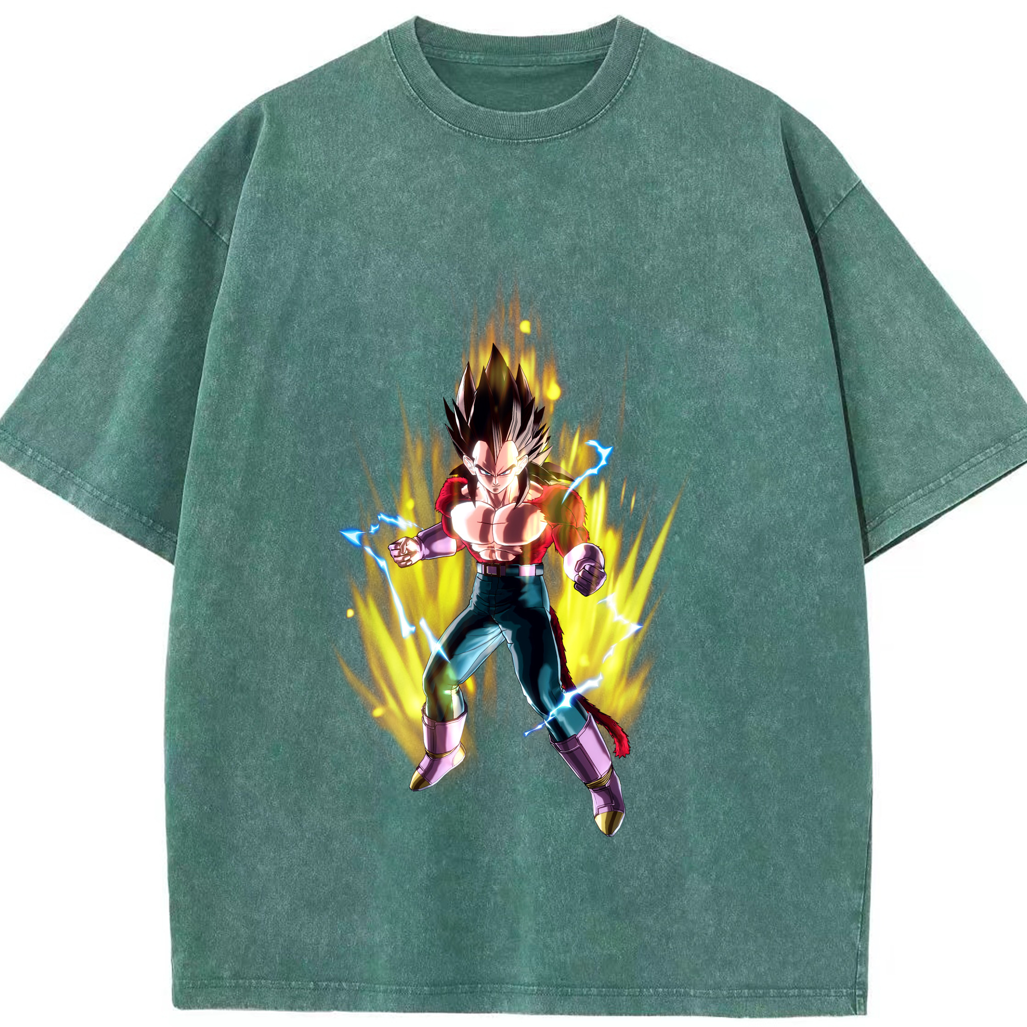 （画像用） ドラゴンボール ベジータ四世（Bejīta Yonsei）DRAGON BALL Vegeta IV 綿100% ヴィンテージ風 半袖Tシャツ（フロントプリント）